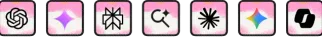 Logos of the AI engines Omnia tracks