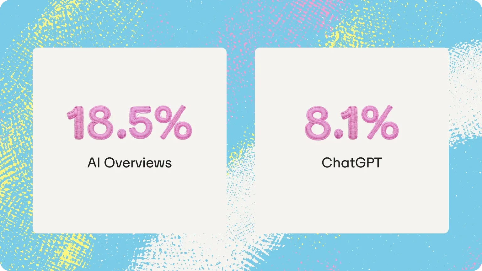 Only 18.5% of AI Overviews and 8.1% of ChatGPT answers keep the same top-cited domain week over week