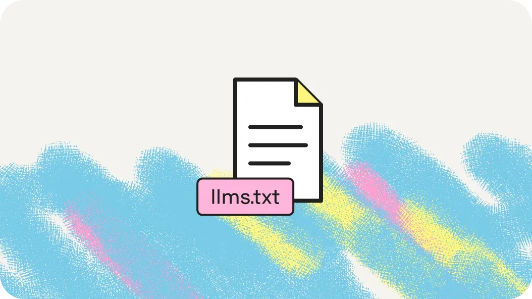 A document icon labeled llms.txt, the file this guide explains